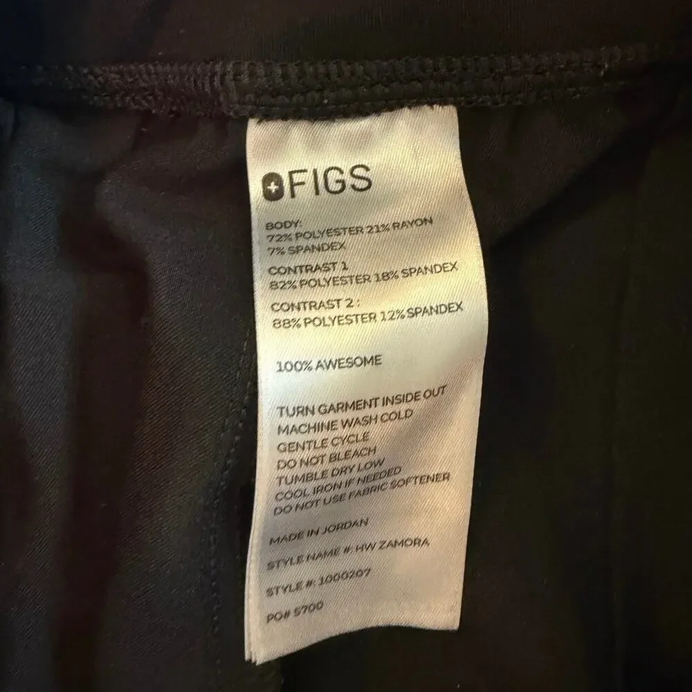 FIGS Technical Collection Jogger Scrub Pants Black women’s Xs